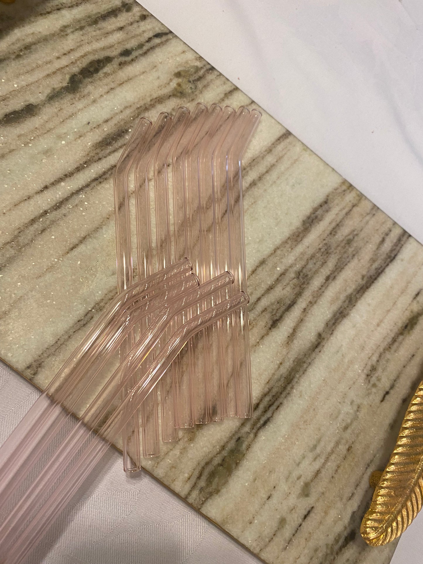 Glass Straw - Bent Pink