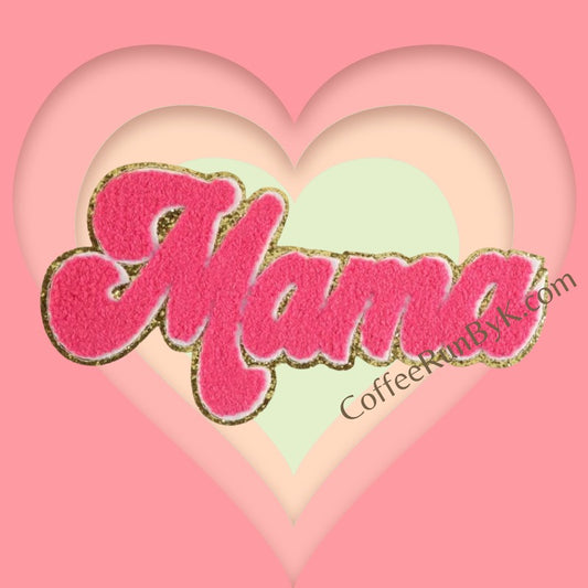 Mama Hot Pink Chenille Patch