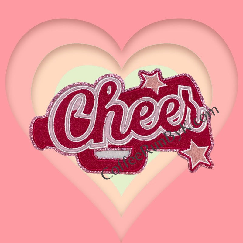 Cheer Hot pink Chenille Patch