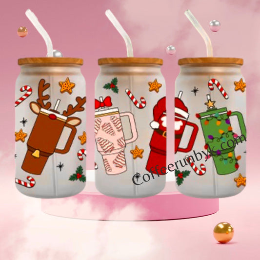 Xmas Tumblers UV DTF 16oz