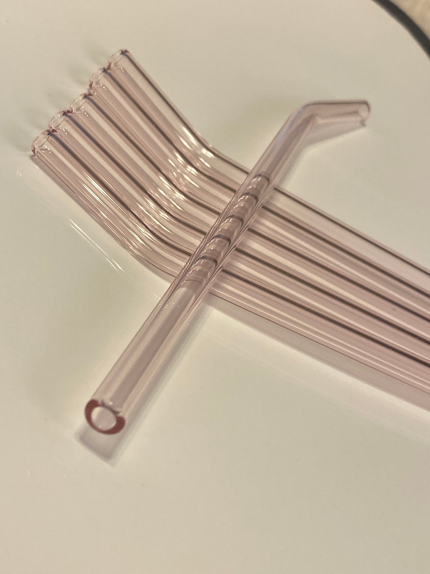 Glass Straw - Bent Pink