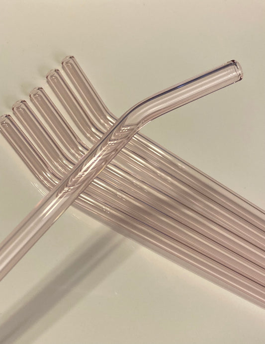 Glass Straw - Bent Pink