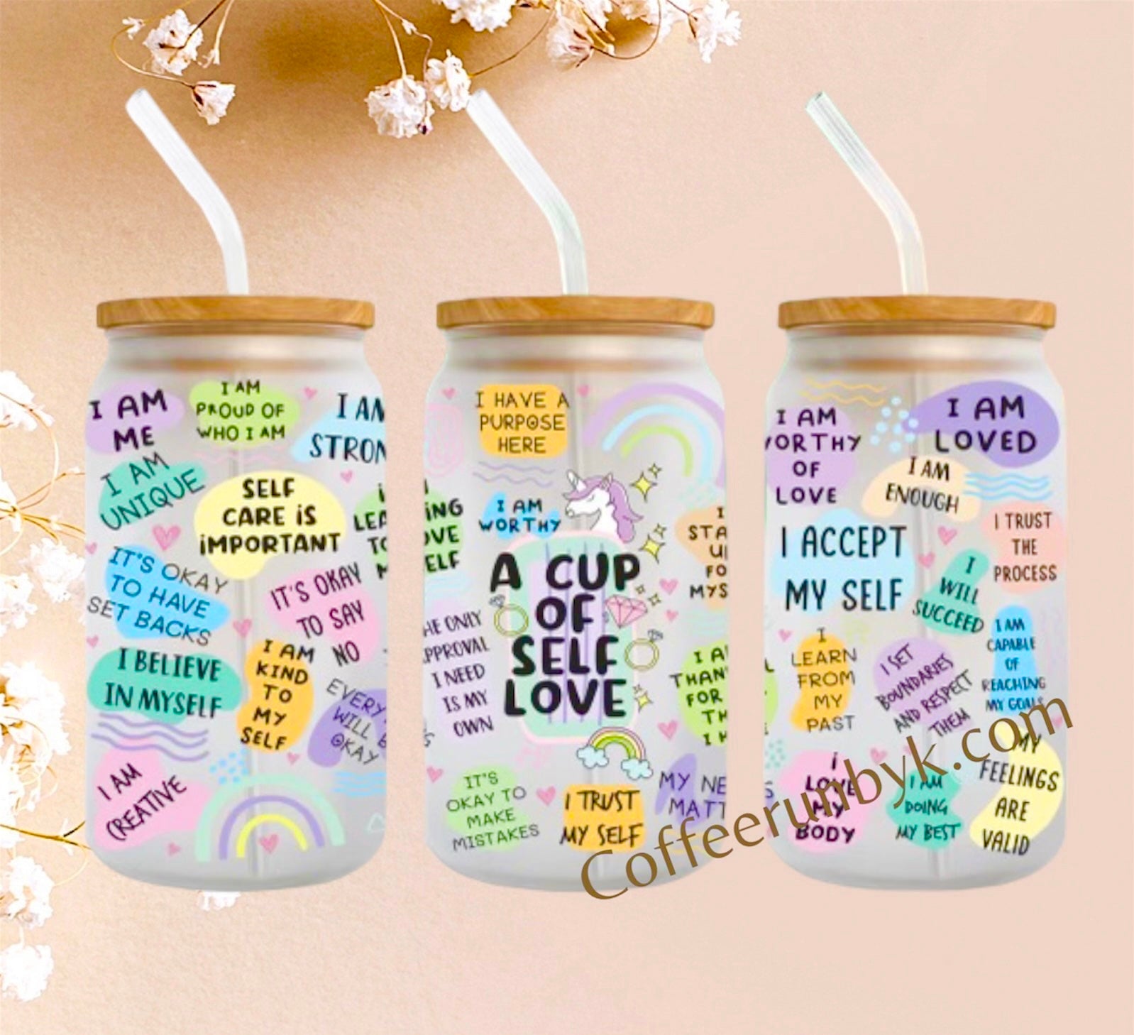 A cup self love UV DTF - 16 oz – coffeerunbyk.com