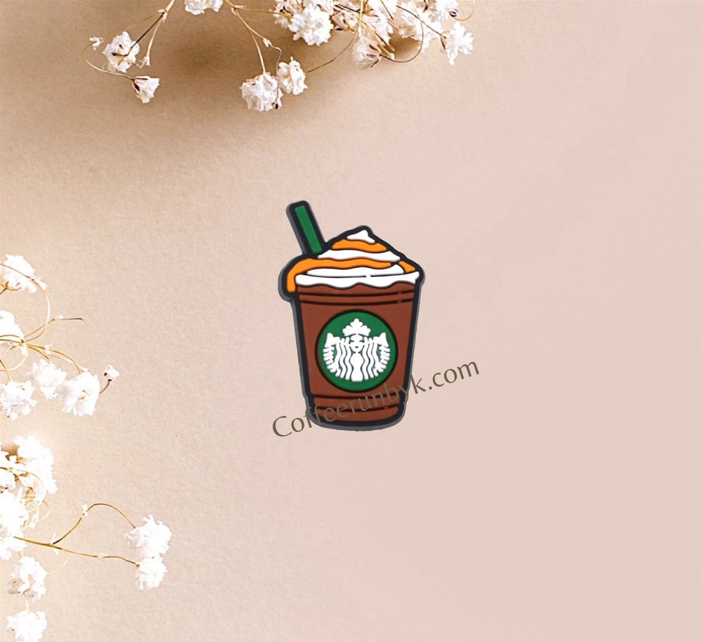 Caramel cup straw topper