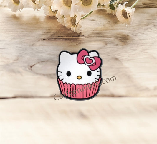 Kat cupcake straw topper